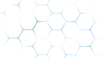 Hexagonal gaming honeycomb abstract background. Hexagon technology futuristic dark vector abstract background with blue and pink colored bright flashesunder hexagon. 