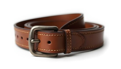 leather belt isolated on a white background
