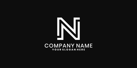 Modern Monogram N Letter Logo Design for Branding and Corporate Identity