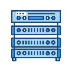 Server rack stack, hosting data center infrastructure equipment