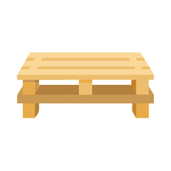 Isometric Wooden Pallet Illustration on Black Background Graphic