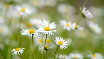 Fototapeta premium Daisies Dancing in a Dreamlike Haze