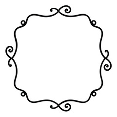 vintage frame on white