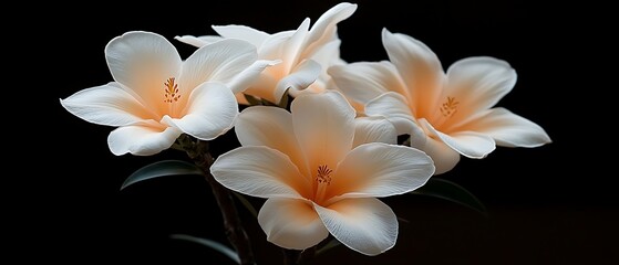 Soft Peach Flowers Close-up
