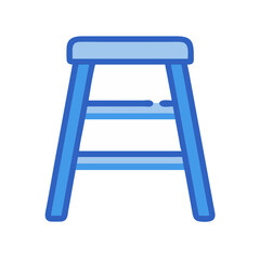Blue Step Stool Illustration for Home Improvement Tasks
