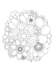 Intricate Zen Flower Pattern for Relaxing Coloring