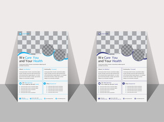 Corporate healthcare and medical flyer or poster design layout, Simple medical flyer design template Professional creative medical flyer template