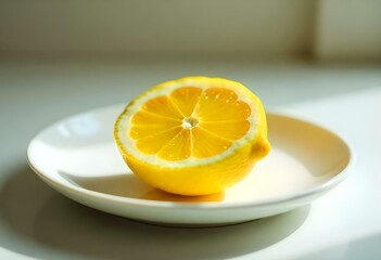 ripe lemon fruit isolated on white background