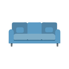 Blue Sofa Illustration: Furniture, Relaxation, Home, Interior Design