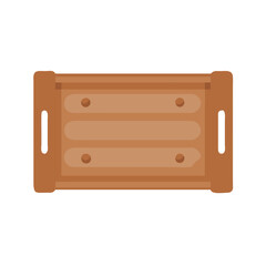 Wooden Tray Illustration: Rustic, Farmhouse Kitchenware and Serving
