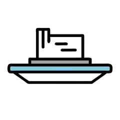 Abstract minimal composition with lines on black background