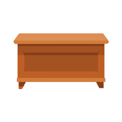 Flat illustration of Wooden storage chest vector design
