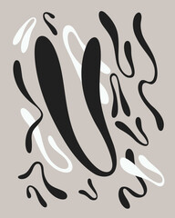 Obraz premium Flowing shapes from the night breeze
