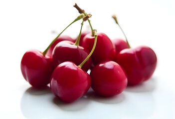Cherries isolated on white background
