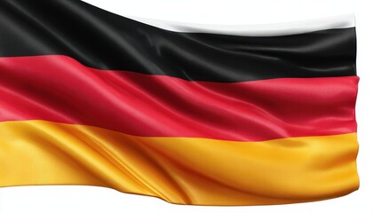 Naklejka premium The flag of Germany is presented in its accurate form, featuring the distinctive black, red, and gold colors. This representation highlights the national identity and pride of Germany