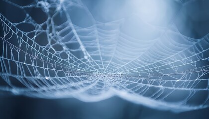 Network of interconnected shapes inspired by the structure of spider silk
