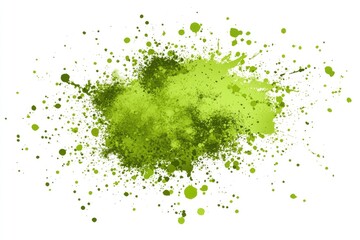 Vibrant green paint splatter