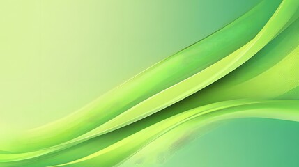 Fototapeta premium A smooth, flowing abstract design featuring vibrant green and yellow tones.