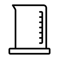 Beaker Vector Line Icon Design