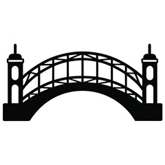 bridge silhouette vector