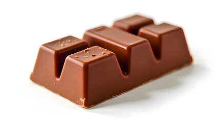 Fototapeta premium close up a chocolate bar isolated on white background