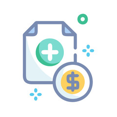 Financial Health Record Concept with File and Dollar