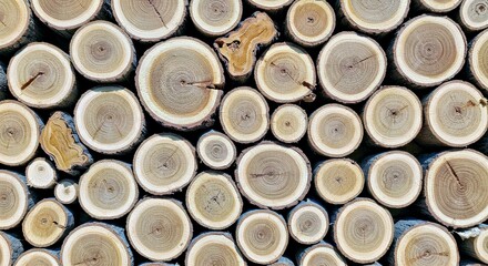 Wood Grain Pattern Background From Unique Tree Trunk Cross Sections Annual Rings