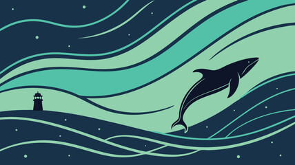 dolphin in the night