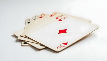 playing cards isolated on white background