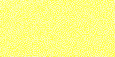 Abstract Reaction-diffusion Turing pattern natural texture yellow gradient color scheme. Linear design with biological algorithm psychedelic background. Reaction-diffusion or truing patter