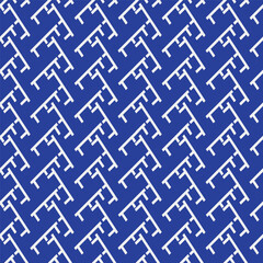 Two-color seamless vector geometric pattern