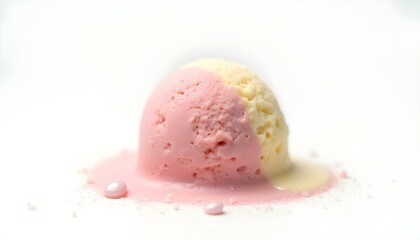 ice cream ball isolated on white background