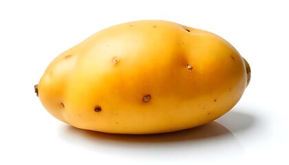 Young potato isolated on white background