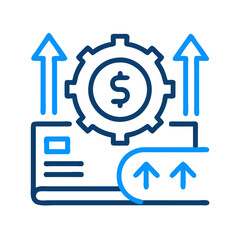 Financial growth and earnings, upward direction, money movement