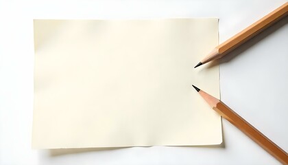 Blank paper with mechanical pencil isolated on white