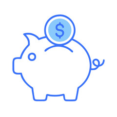 Piggy bank saving money, investment, finance and economy