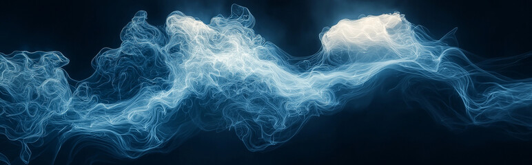 Abstract Blue Energy Flow Digital Wave Background for Tech Science and Design Projects