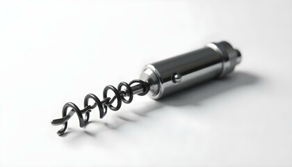 Corkscrew on white background