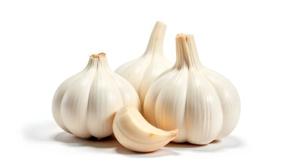 Obraz premium Garlic Isolated on white background