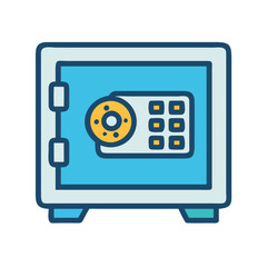 Safe box icon, security and money protection concept