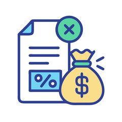 No deal, finance document rejection, payment decline concept