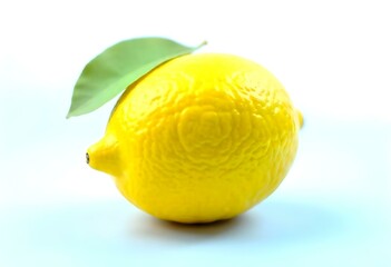 ripe lemon fruit isolated on white background