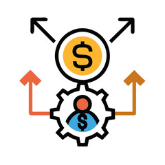 Financial Optimization: Process, Income Generation, and Growth Diagram