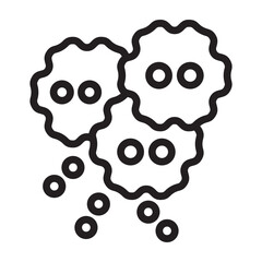 Thought Bubble Vector Line Icon Design