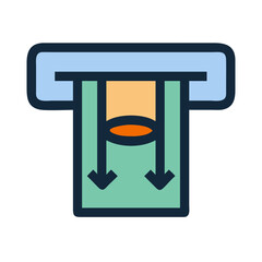 ATM withdrawal sign. Finance, payment, business transactions concept