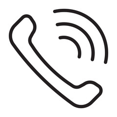 Phone with Speech Vector Line Icon Design