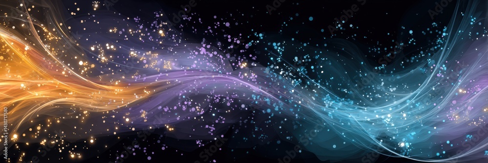 Poster Healing Wound Animation With Sparkles and Soothing Color Flow Providing a Calming Visual Effect for Therapeutic Purposes