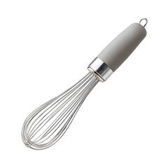 Fototapeta premium Silicone whisk with stainless handle isolated on transparent background