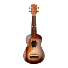 Obraz premium Soprano ukulele mahogany body isolated on transparent background