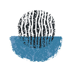 Vector Colorful Illustration of Abstract Graphic Textured Pattern Isolated on White Background